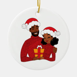 Adorno De Cerámica Feliz Navidad, bebé rojo