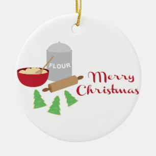 Adorno De Cerámica Feliz Navidad Cookies