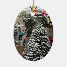 Adorno De Cerámica Feliz Navidad desde la base de árboles de Nueva Yo