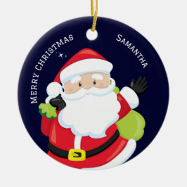 Adorno De Cerámica Feliz Navidad desde la familia