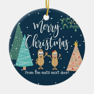 Adorno De Cerámica ¡Feliz Navidad desde los locos de al lado!