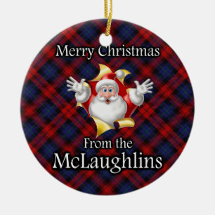 Adorno De Cerámica Feliz Navidad desde McLaughlin MacLachlan Clan