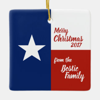 Adorno De Cerámica Feliz Navidad desde Texas