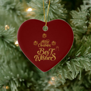 Adorno De Cerámica Feliz Navidad elegante moda