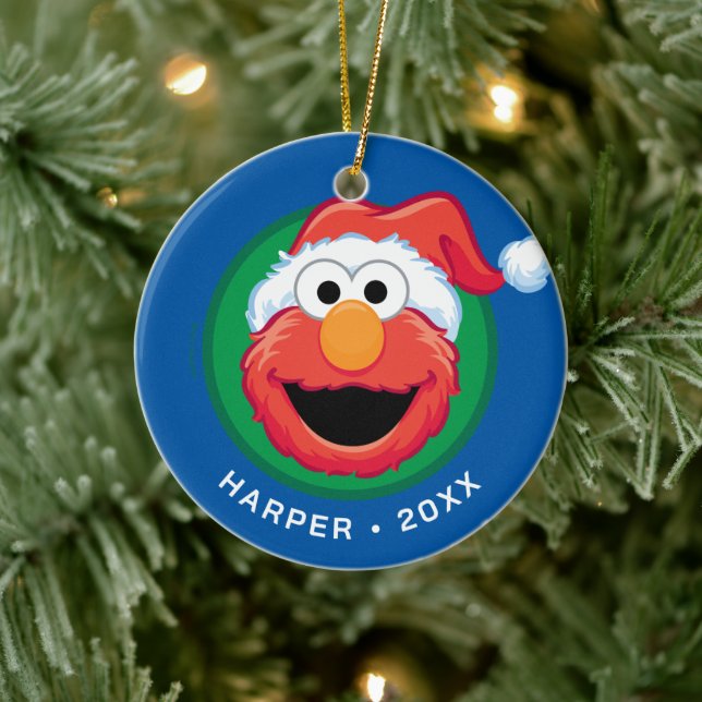 Adorno De Cerámica Feliz Navidad Elmo (Árbol)