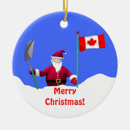 Adorno De Cerámica Feliz Navidad en Canadá