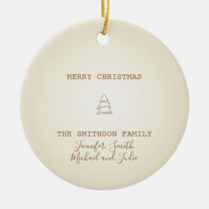 Adorno De Cerámica Feliz Navidad familia
