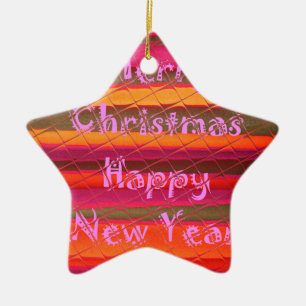 Adorno De Cerámica Feliz Navidad Feliz Año Nuevo