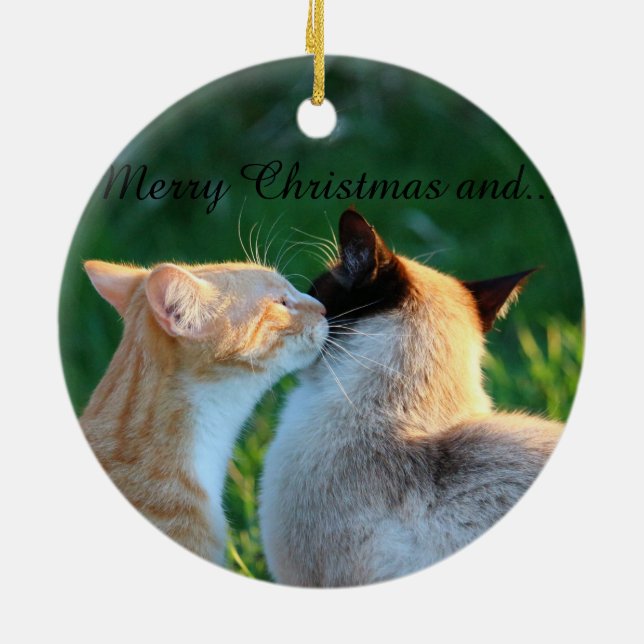 Adorno De Cerámica Feliz Navidad, feliz año nuevo (Atrás)