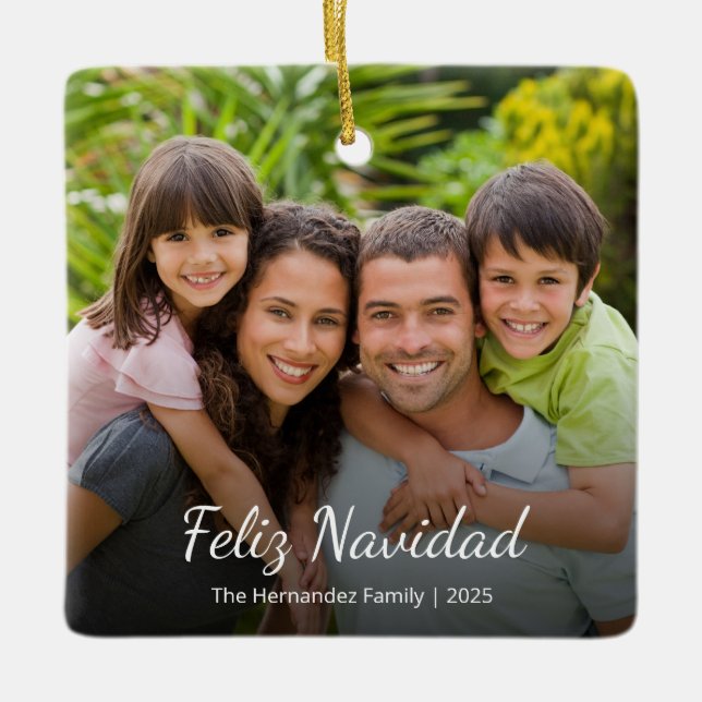 Adorno De Cerámica Feliz Navidad - Foto de Navidades españoles (Anverso)