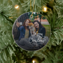 Feliz Navidad Letra Caprichosa Foto de Familia Per