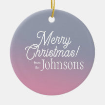 Feliz Navidad Lilac Rosa Ombre