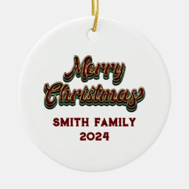 Adorno De Cerámica Feliz Navidad - Matanza familiar