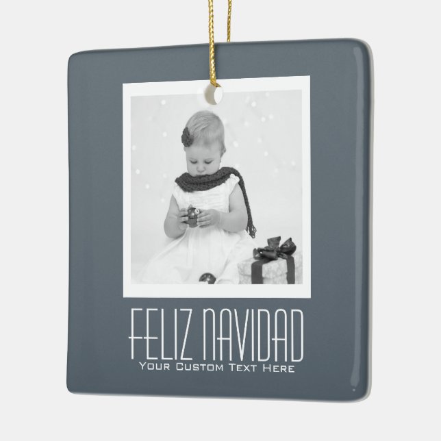 Adorno De Cerámica Feliz Navidad Navidades españoles personalizados (Izquierda)