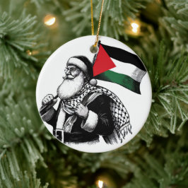 Adorno De Cerámica Feliz Navidad, Palestina, solo causa unidad Ornam
