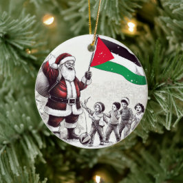 Adorno De Cerámica Feliz Navidad, Palestina, solo causa unidad Ornam