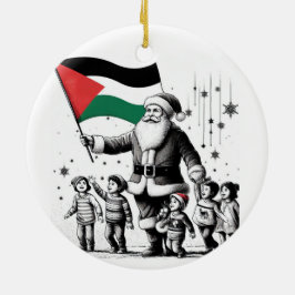 Adorno De Cerámica Feliz Navidad, Palestina, solo causa unidad Ornam