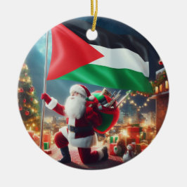 Adorno De Cerámica Feliz Navidad, Palestina, solo causa unidad Ornam