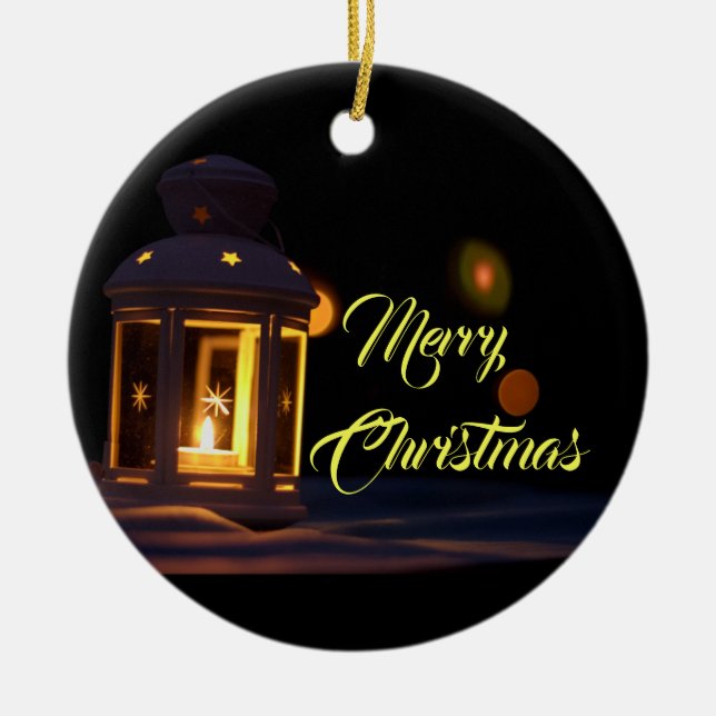 Adorno De Cerámica ¡Feliz Navidad para ti y tu familia! (Frente)