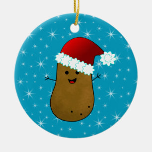 Adorno De Cerámica Feliz Navidad Patata