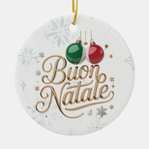 Adorno De Cerámica Feliz Navidad Personalizada Navidad Italiana