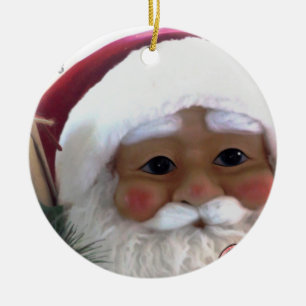 Adorno De Cerámica Feliz Navidad Santa Cláusula