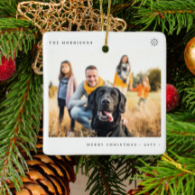 Feliz Navidad simple foto mínima familiar