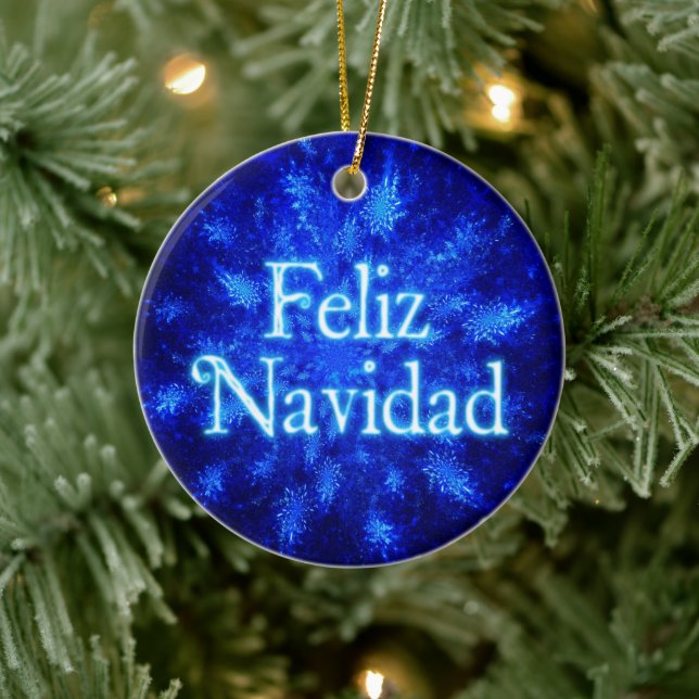 Adorno De Cerámica Feliz Navidad - Snowburst (Árbol)