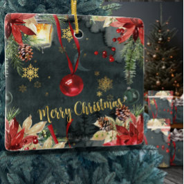 Adorno De Cerámica Feliz Navidad Splendor