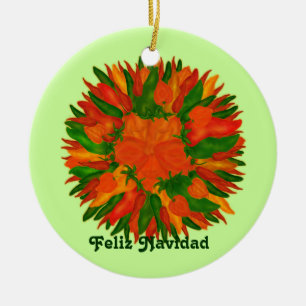 Adorno De Cerámica Feliz Navidad Sunny Peppers