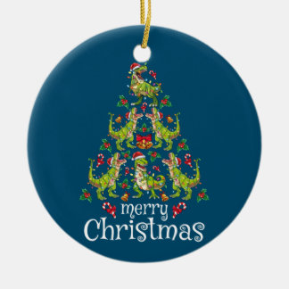Adorno De Cerámica Feliz Navidad T Rex Niños Rex Árbol de Navidad Rex