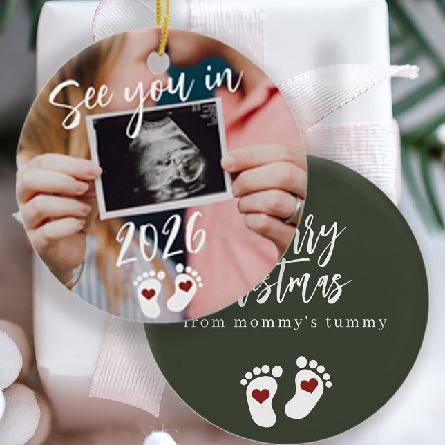 Adorno De Cerámica Feliz Navidad te veo en el embarazo fotográfico de (Subido por el creador)