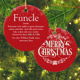 Adorno De Cerámica Feliz Navidad Tío Genial Funcle Definición