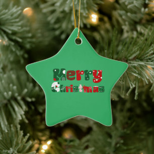 Adorno De Cerámica Feliz Navidad Unisex y ropa para niños