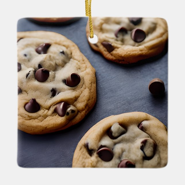 Adorno De Cerámica Feliz Navidad Weir-dough | Gracioso Cookie Pun (Anverso)