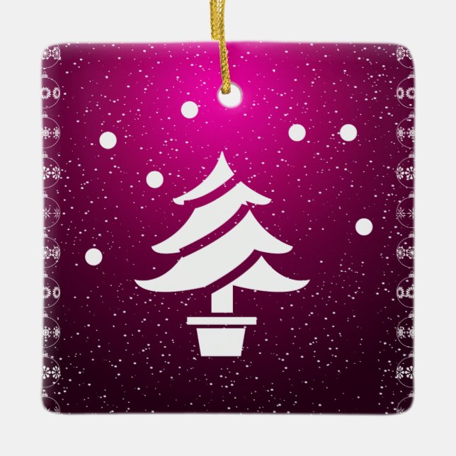 Adorno De Cerámica ¡Feliz Navidad y feliz año nuevo! (Anverso)