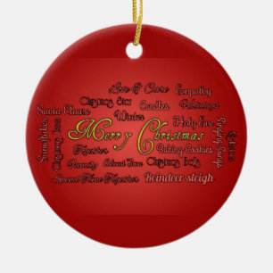Adorno De Cerámica ¡Feliz Navidad y hermosos dichos!