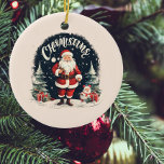 Adorno De Cerámica Feliz Navidad y Santa Causa Rusa<br><div class="desc">Añada un toque rústico a su decoración de vacaciones con nuestra almohada "Rustic Merry Christmas & Santa Cause". Este encantador diseño capta el espíritu de los Navidades con un ambiente cálido y acogedor. Difunde la alegría y el espíritu de dar esta temporada navideña con nuestra almohada "Rustic Merry Christmas &...</div>