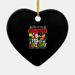 Adorno De Cerámica Feliz Navidad y sí, es mi novio, navidad