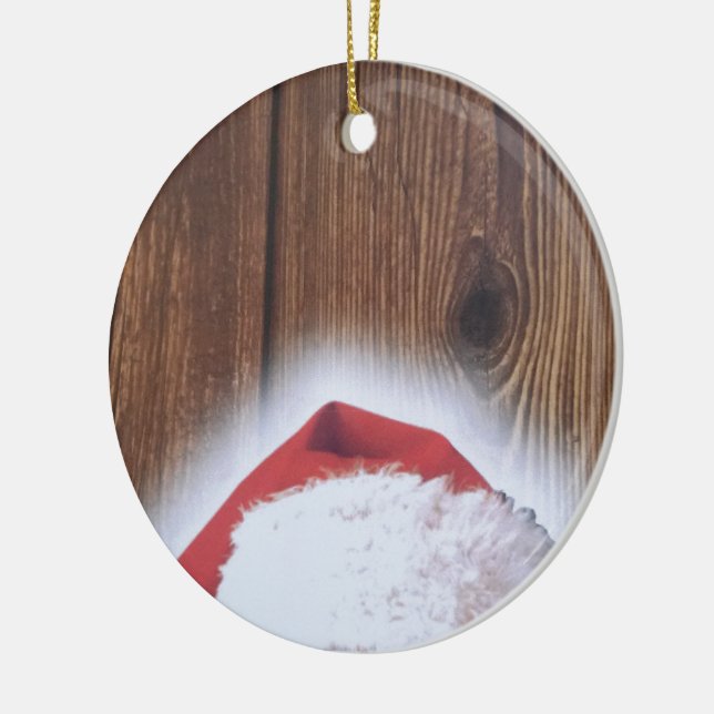 Adorno De Cerámica Feliz Nochebuena, Gorra de Santa María (Izquierda)