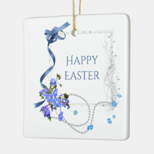 Adorno De Cerámica Feliz Pascua