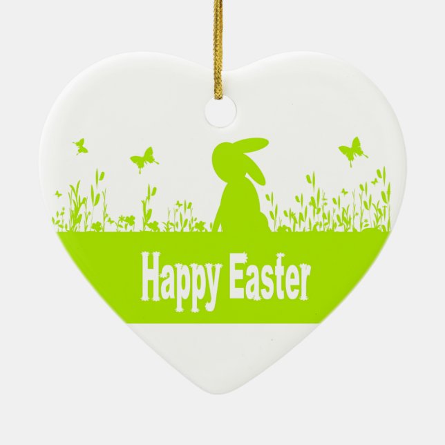 Adorno De Cerámica Feliz Pascua (Atrás)