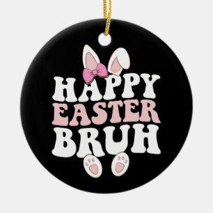 Adorno De Cerámica Feliz Pascua Hermano Conejo de Pascua Búsqueda de 
