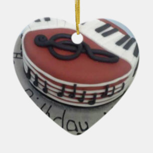 Adorno De Cerámica Feliz pastel de mamá de cumpleaños