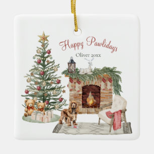 Adorno De Cerámica Feliz Pawlidays Diseño de Perro - Cocker Spaniel