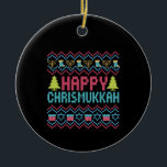 Adorno De Cerámica Feliz regalo de dulce judío divertido de Chrismukk<br><div class="desc">chanukah,  menorah,  hanukkah,  dreidel,  jewish,  Chrismukkah,  vacaciones,  lagos,  navidades, </div>