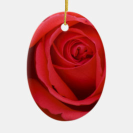 Adorno De Cerámica Feliz rosa rojo precioso