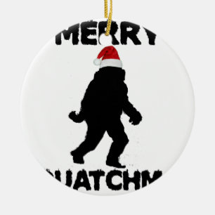 Adorno De Cerámica Feliz Squatchmas