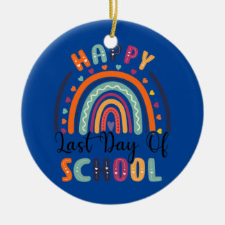 Adorno De Cerámica Feliz último día de clase de estudiante