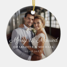 Adorno De Cerámica ¡Feliz y casado! Elegante, Simpel, Foto